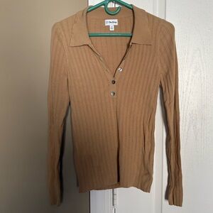 The Drop Women’s V-Neck Polo Sweater. Size Medium.